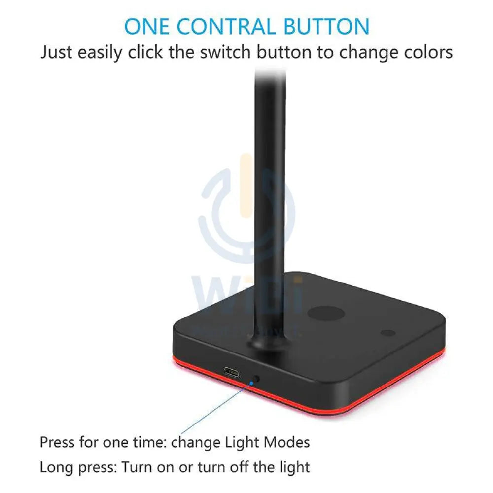 Headphone Stand with USB Hub - USB / Black