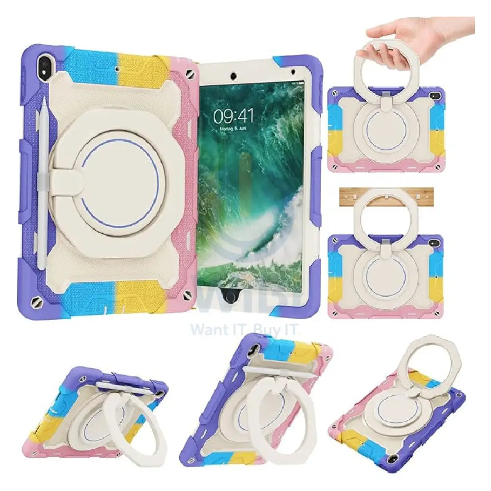 Heavy Duty Shockproof Case with 360° Kickstand For Apple iPad 11 A16 Navy Blue Accessories > Mobiles & Tablets >