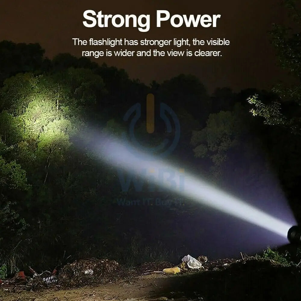 High Powerful Flashlight Rechargeable Searchlight 2 way Light – Black Accessories > Smart Devices