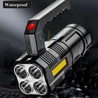 High Powerful Flashlight Rechargeable Searchlight 2 way Light – Black Accessories > Smart Devices