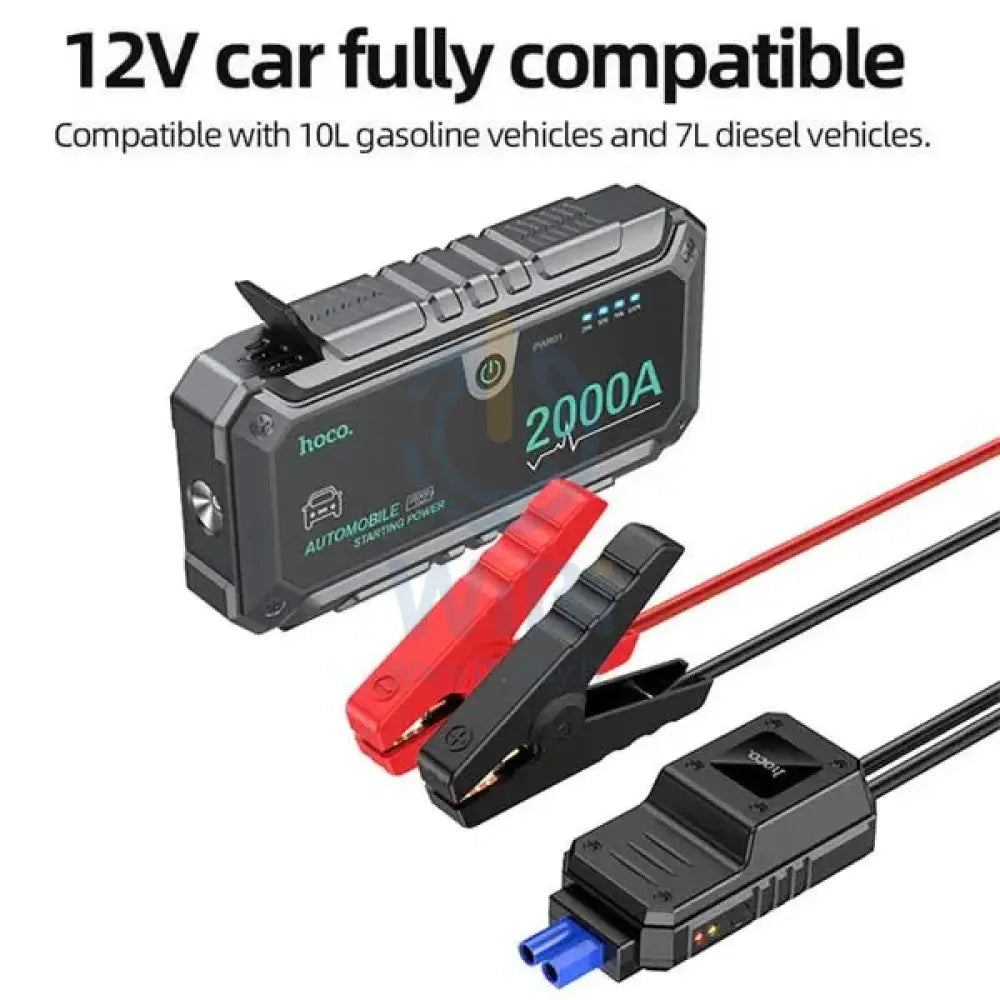 Hoco Car Jump Starter Power Bank pwr01 – Black Accessories > Power Adapters