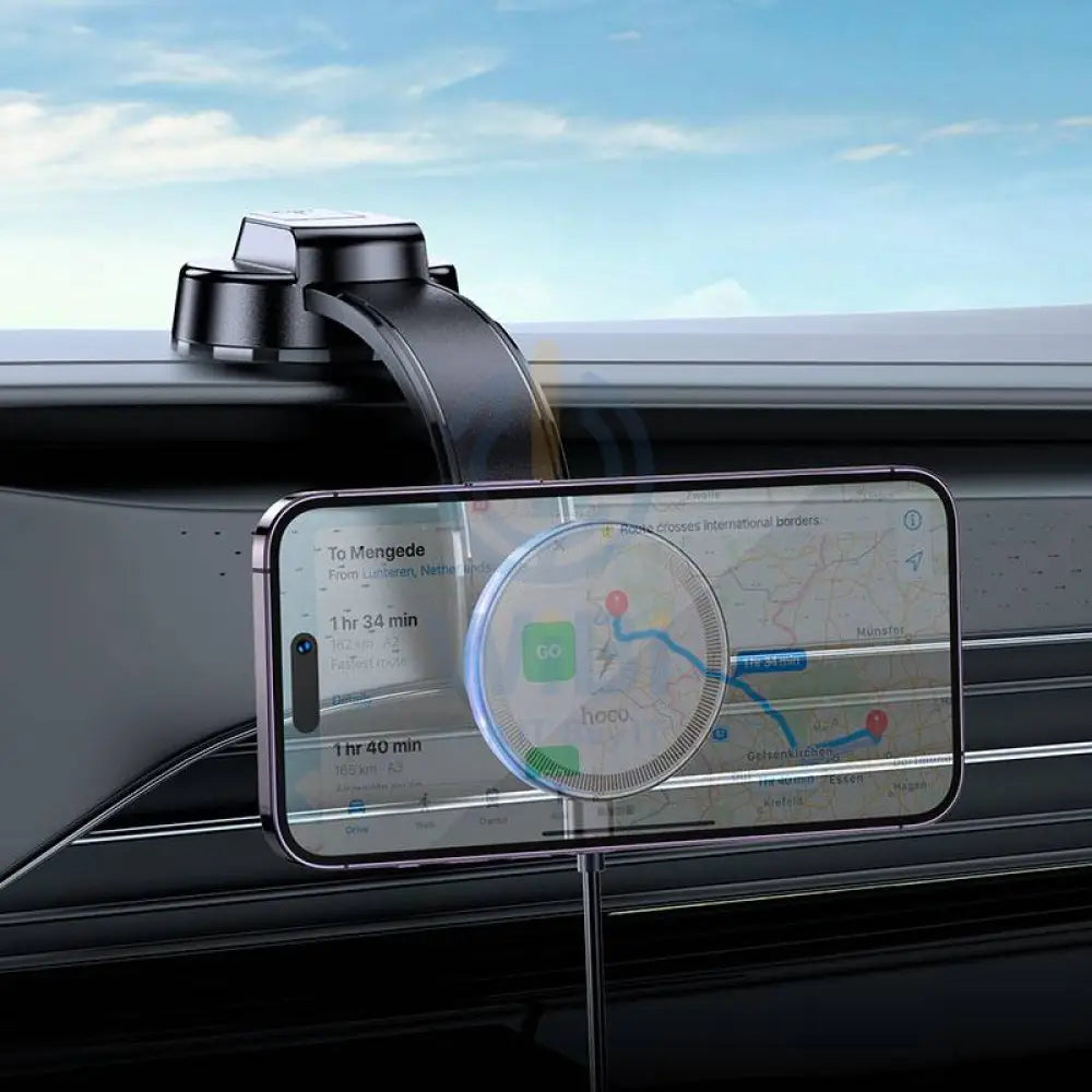 Hoco Car Wireless Charger “HW25 Neon” for Dashboard - Black Accessories > Mobiles & Tablets > Mobiles > Mobile Holder