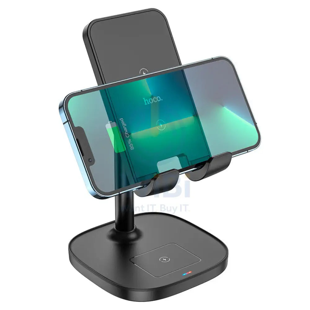 HOCO CW37 2 in 1 Tabletop Wireless Charging Holder 15W / Black Accessories > Mobiles & Tablets > Mobiles > Mobile