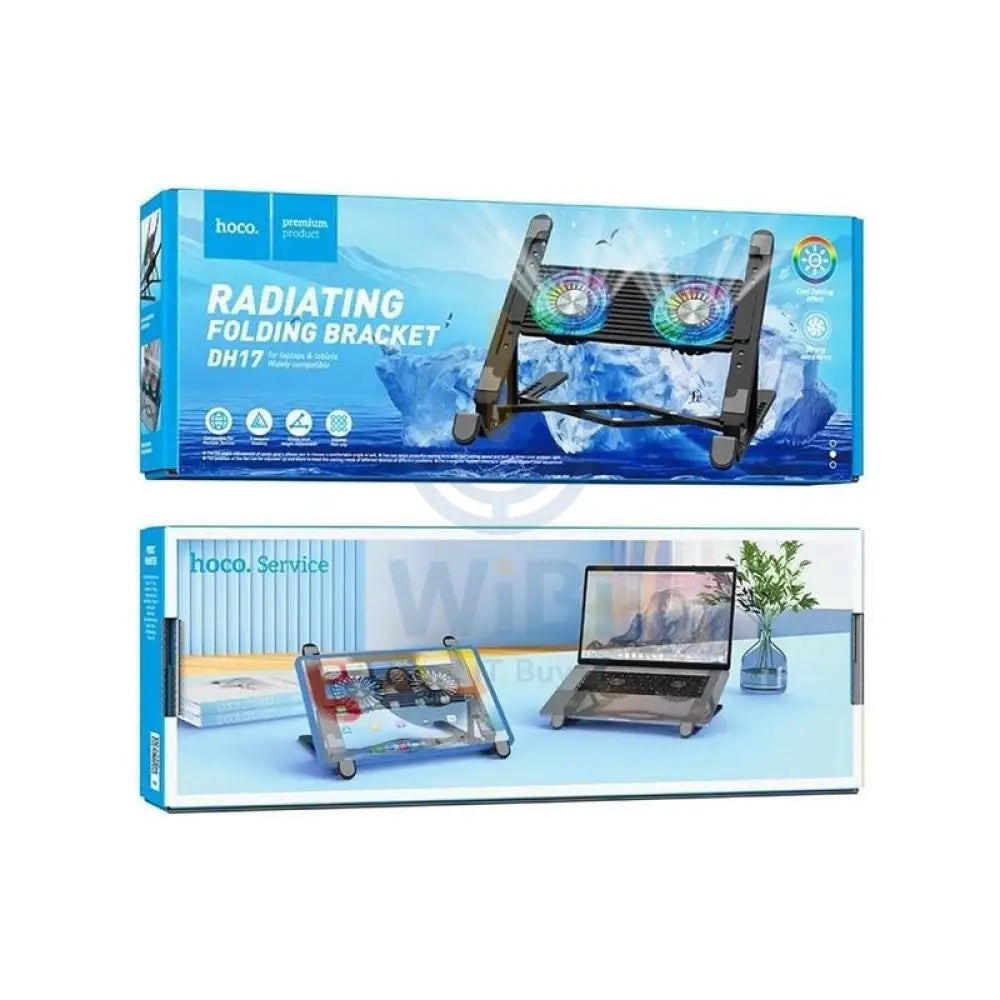 Hoco DH17 Laptop Stand with Cooling Pad - 1.5W / Black Accessories > Other Laptop Accessories