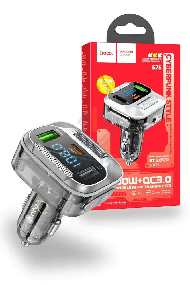 Hoco E75 30W PD USB QC3.0 Car Bluetooth MP3 FM Transmitter Charger – Black Accessories > Mobiles & Tablets > Mobiles >