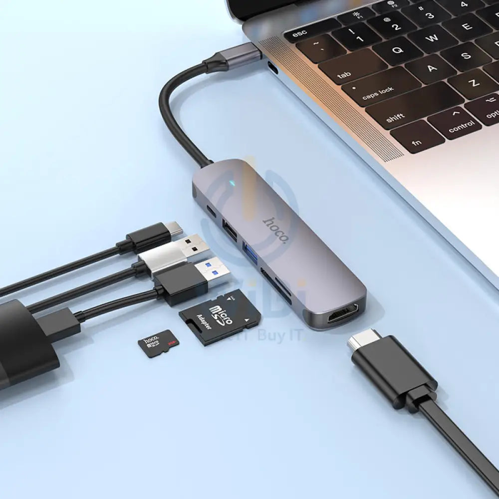 هوكو HB28 محول - تايب-سي / hdtv / USB3.0 / USB2.0 / SD / TF اكسسوارات > كبلات  محولات > كبلات