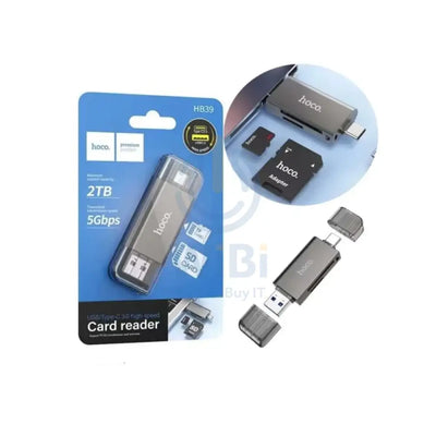 HOCO HB39 Card Reader USB Type-C 3.0 High Speed Zinc Alloy Memory Card Reader Accessories > Mobiles & Tablets > Tablets