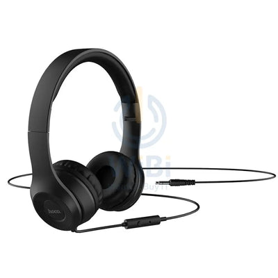 Hoco Headphones W21 Graceful Charm Wired Headset With Mic - Black Accessories > Audio > Headphones