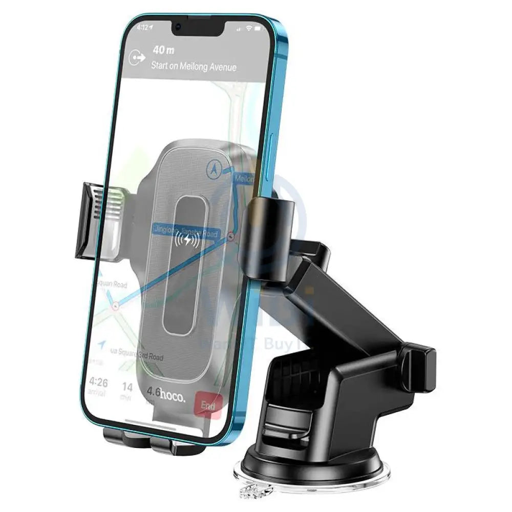 HOCO HW3 Fast Wireless Charger Center Console Car Holder - 15W / Black Accessories > Mobiles & Tablets > Mobiles >