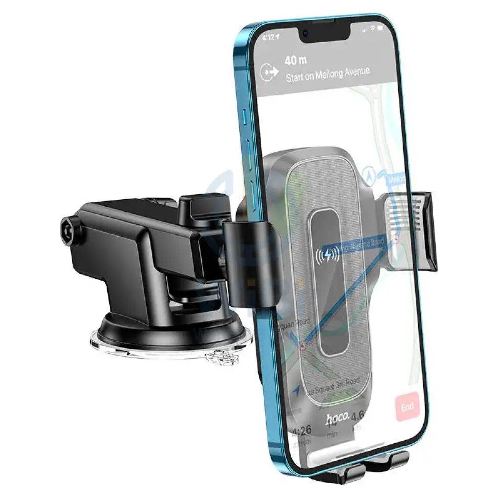HOCO HW3 Fast Wireless Charger Center Console Car Holder - 15W / Black Accessories > Mobiles & Tablets > Mobiles >
