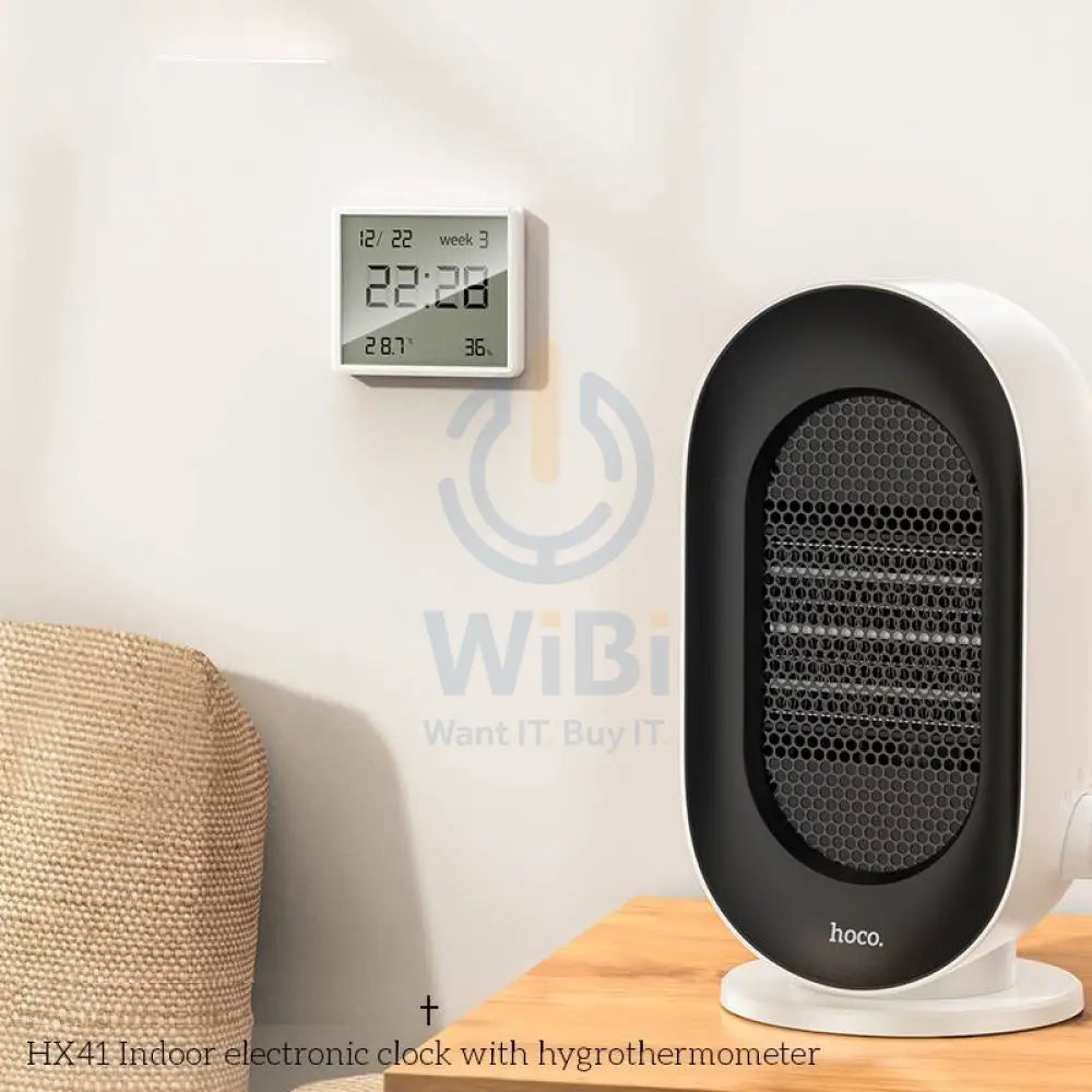 HOCO HX41 Indoor Clock With Hygrothermometer - White Accessories > Smart Devices