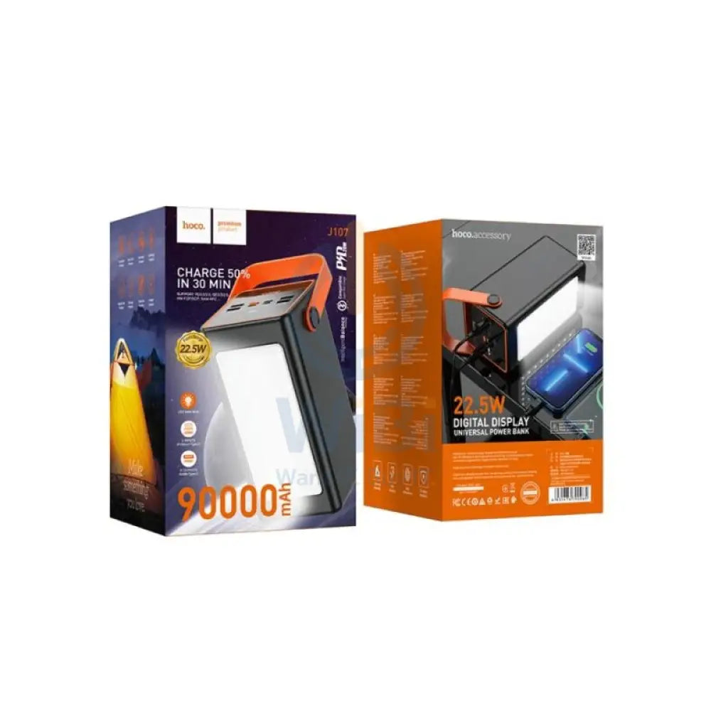 HOCO J107 22.5W 90000mAh Fully Compatible Power Bank - Black Accessories > Power Bank