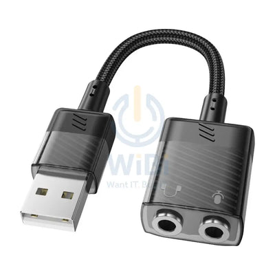 Hoco LS37 Spirit Audio Adapter Output Cable - 3.5mm / Black Accessories > Cables & Converters > Cables