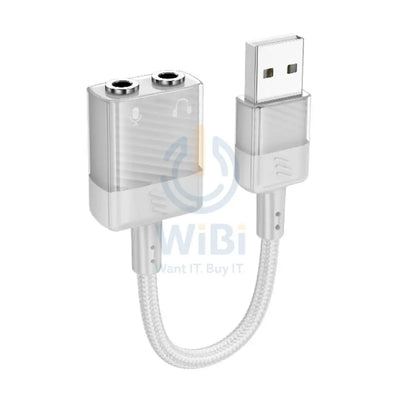 Hoco LS37 Spirit Audio Adapter Output Cable - 3.5mm / White Accessories > Cables & Converters > Cables