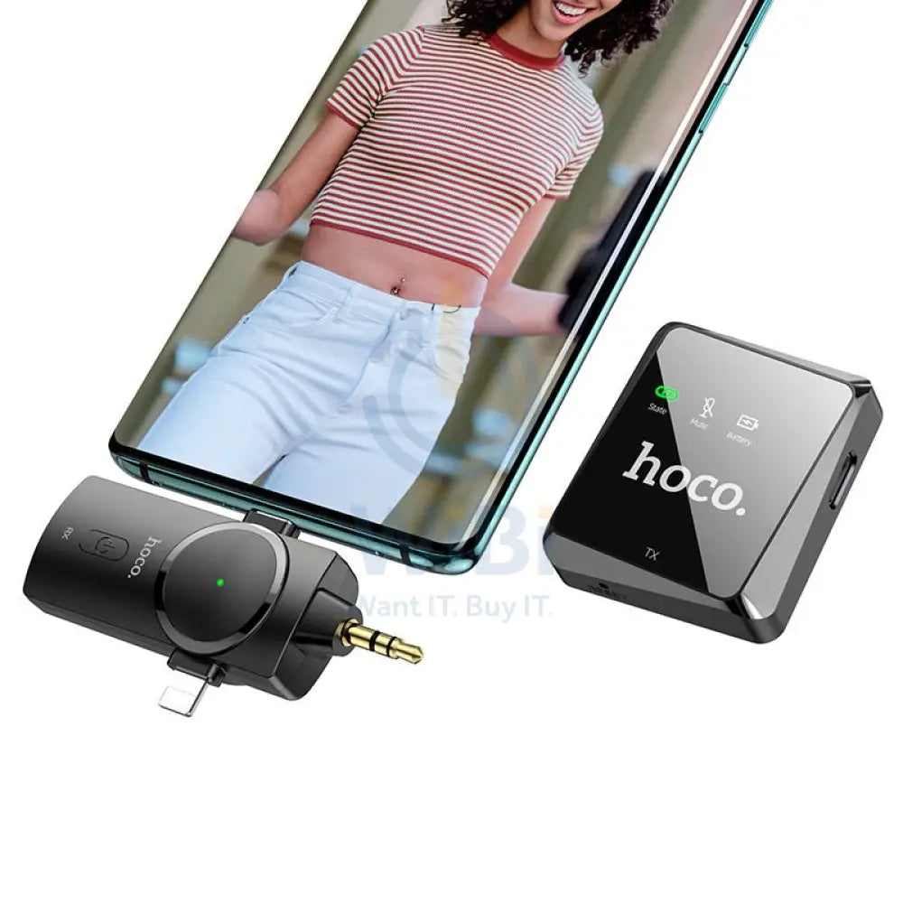 HOCO Microphone S31 Stream wireless with 3-in-1 receiver - Black Accessories > Smart Devices