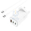 شاحن حائط هوكو NK7 GaN مع كابل USB-C - USB-C / USB-A / أبيض