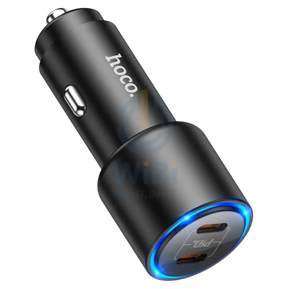 Hoco NZ3 LED Light Car Charger - Type-C / Lightning / Black Accessories > Mobiles & Tablets > Mobiles > Car Chargers