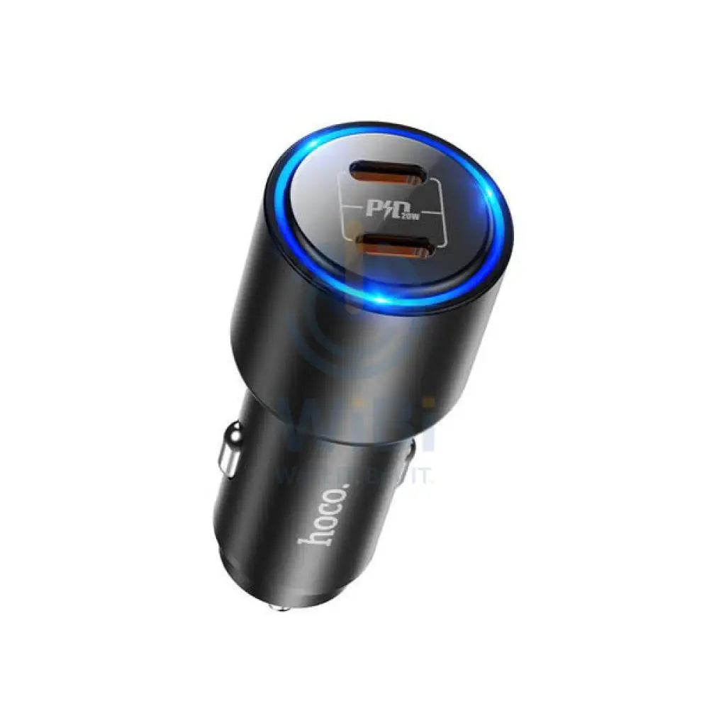 Hoco NZ3 LED Light Car Charger - Type-C / Lightning / Black Accessories > Mobiles & Tablets > Mobiles > Car Chargers