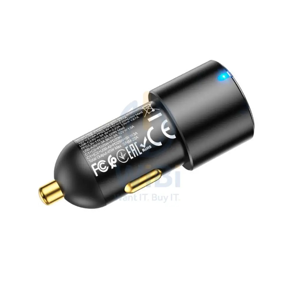 هوكو 6 شاحن  سيارة - 45W / مزدوج PD / QC3.0 / أسود اكسسوارات > هواتف & تابلت > هواتف > سيارة