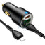 HOCO NZ6 Car Charger - 45W / USB-C / Lightning / Black Accessories > Mobiles & Tablets > Mobiles > Car Chargers