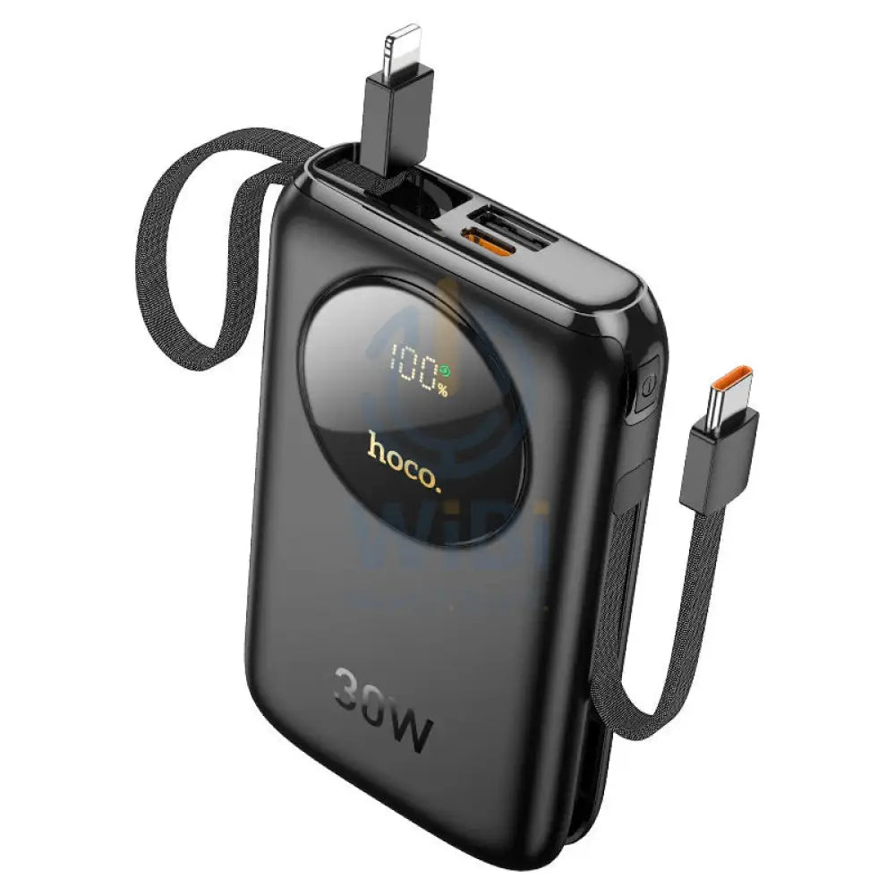 Hoco Q19 Lucky Power Bank with Digital Display and Cable - 30W / 10000mAh / Black Accessories > Power Bank