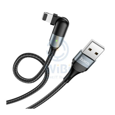 HOCO U100 Orbit Charging Data Sync Cable - USB to Lightning / 1.2 Meters / Black