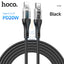 Hoco U115 Lightning to Type C PD 20W Transparent Data Cable With Display – 1.2 Meter / Black Accessories > Cables &