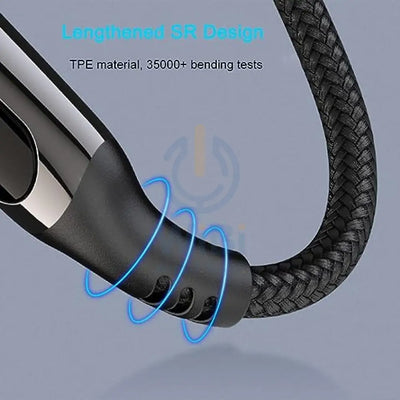 Hoco U115 Lightning to Type C PD 20W Transparent Data Cable With Display – 1.2 Meter / Black Accessories > Cables &