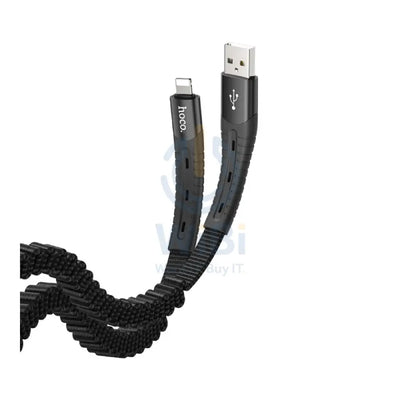 Hoco U78 Cotton Treasure Cable USB to Lightning - Black Accessories > Cables & Converters > Cables