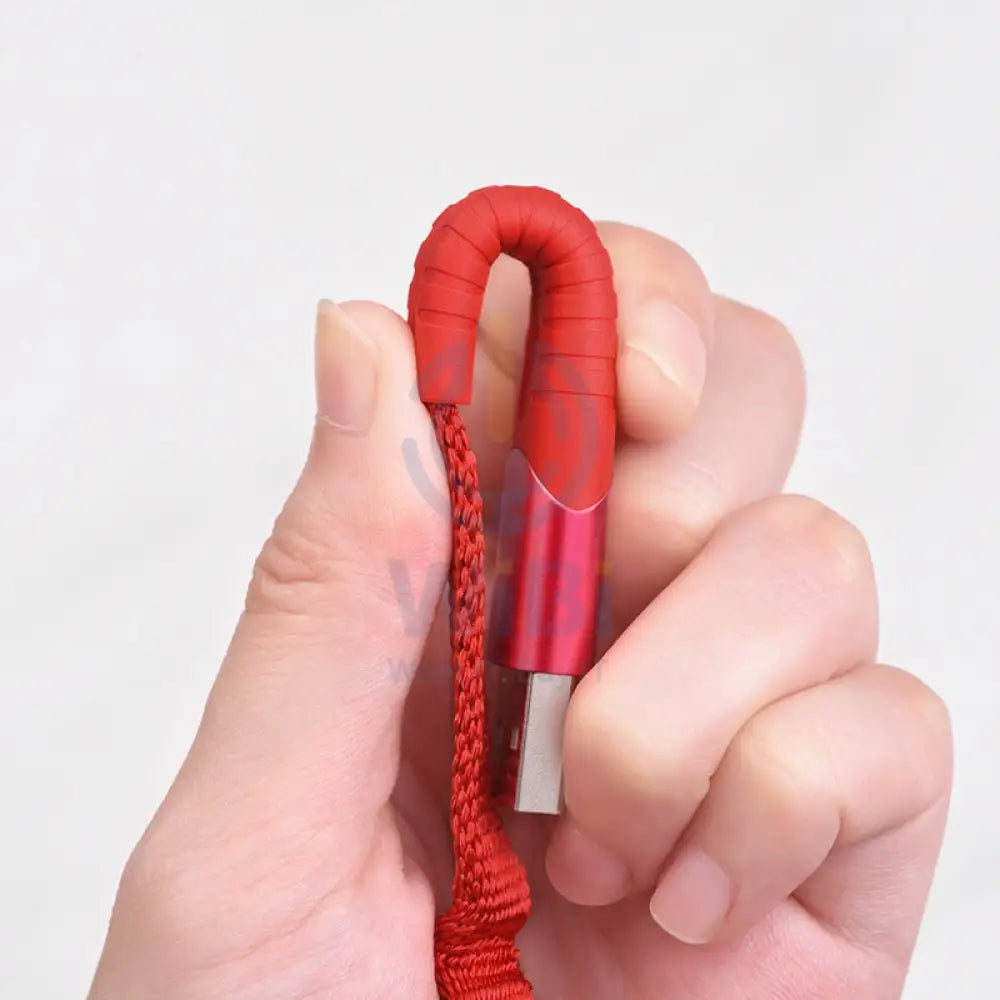 Hoco U78 Cotton Treasure Charging Data Cable - 0.8M / USB-A / Lightning / Red Accessories > Cables & Converters > Cables