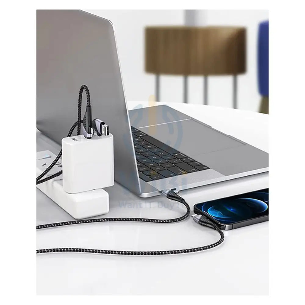 هوكو كابل شحن متعدد الوظائف  U95 4-IN-1 - يو اس بي / يو اس بي-C إلى يو اس بي-C / لايتنينج / 1.2 متر / أسود