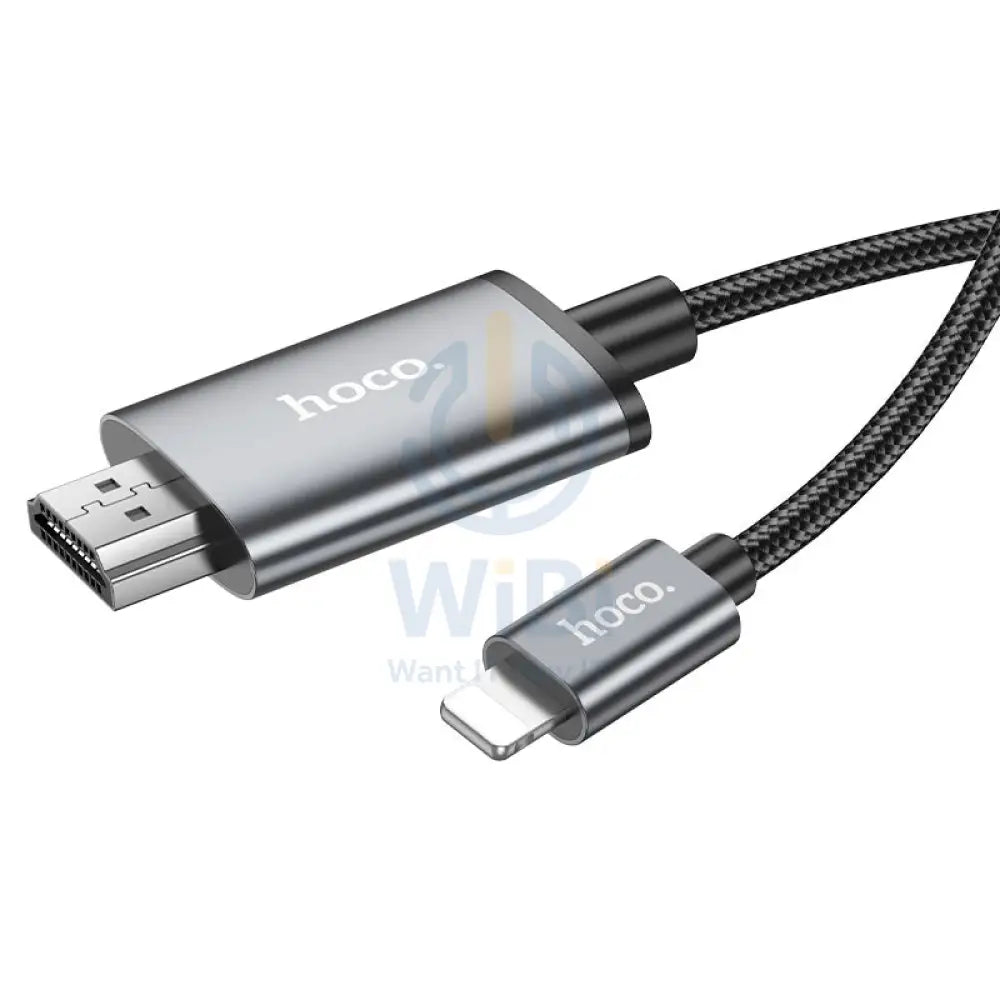 HOCO UA27 HD On-Screen Cable - 2 Meters / Lightning / HDMI / Metal Grey Accessories > Cables & Converters > Cables