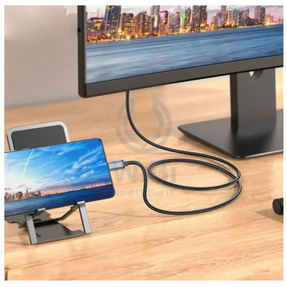 HOCO UA27 HD On-Screen Cable - 2 Meters / Type-C / HDMI / Metal Grey Accessories > Cables & Converters > Cables