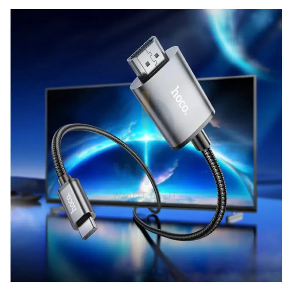 HOCO UA27 HD On-Screen Cable - 2 Meters / Type-C / HDMI / Metal Grey Accessories > Cables & Converters > Cables