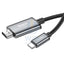 HOCO UA27 HD On-Screen Cable - 2 Meters / USB-C / HDMI / Metal Grey Accessories > Cables & Converters > Cables