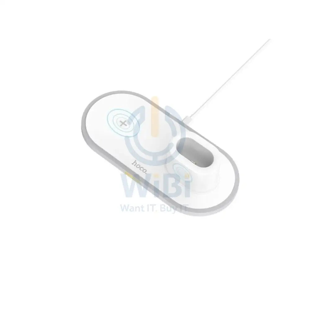 HOCO Wireless Charger CW21 Wisdom 3-in-1 tabletop charging - White Accessories > Mobiles & Tablets > Tablets