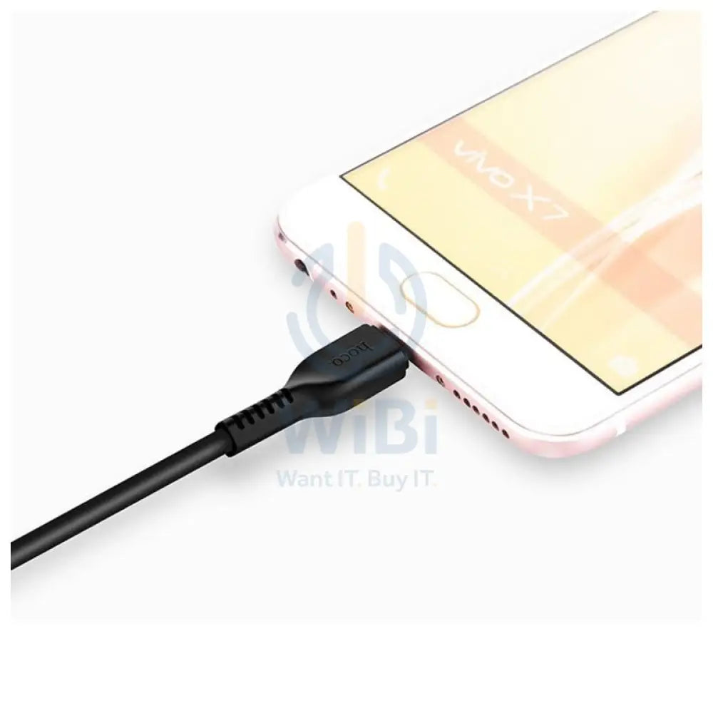 HOCO X20 Flash Charging Data Sync Cable - Micro USB / 1 Meter / Black