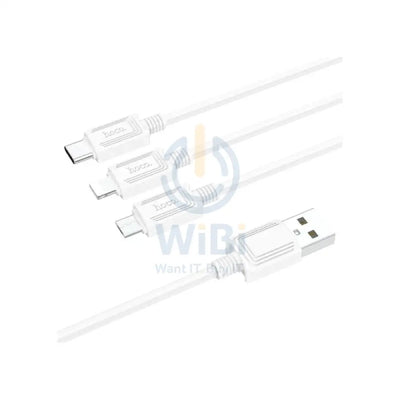 HOCO X74 3-in-1 Charging Cable - 1M / White Accessories > Cables & Converters > Cables