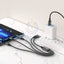 Hoco X76 4-in-1 Charging Cable - Lightning / 2x Type-C / Micro USB / 1 Meter / Black Accessories > Cables & Converters