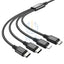 Hoco X76 4-in-1 Charging Cable - Lightning / 2x Type-C / Micro USB / 1 Meter / Black Accessories > Cables & Converters