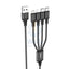 Hoco X76 4-in-1 Charging Cable - Lightning / 2x Type-C / Micro USB / 1 Meter / Black Accessories > Cables & Converters