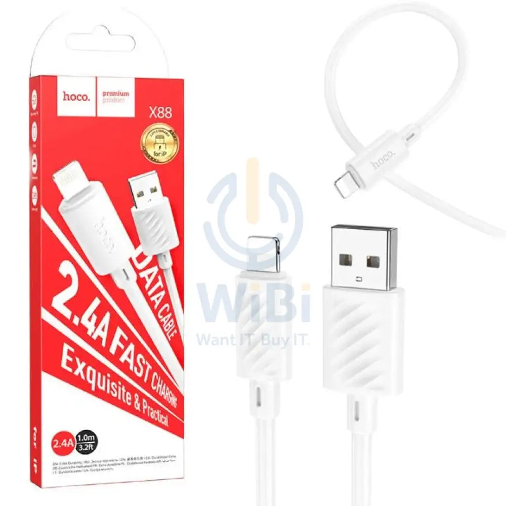 Hoco X88 Lightning To USB-A Cable - 20W / 1M / Assorted Accessories > Cables & Converters > Cables