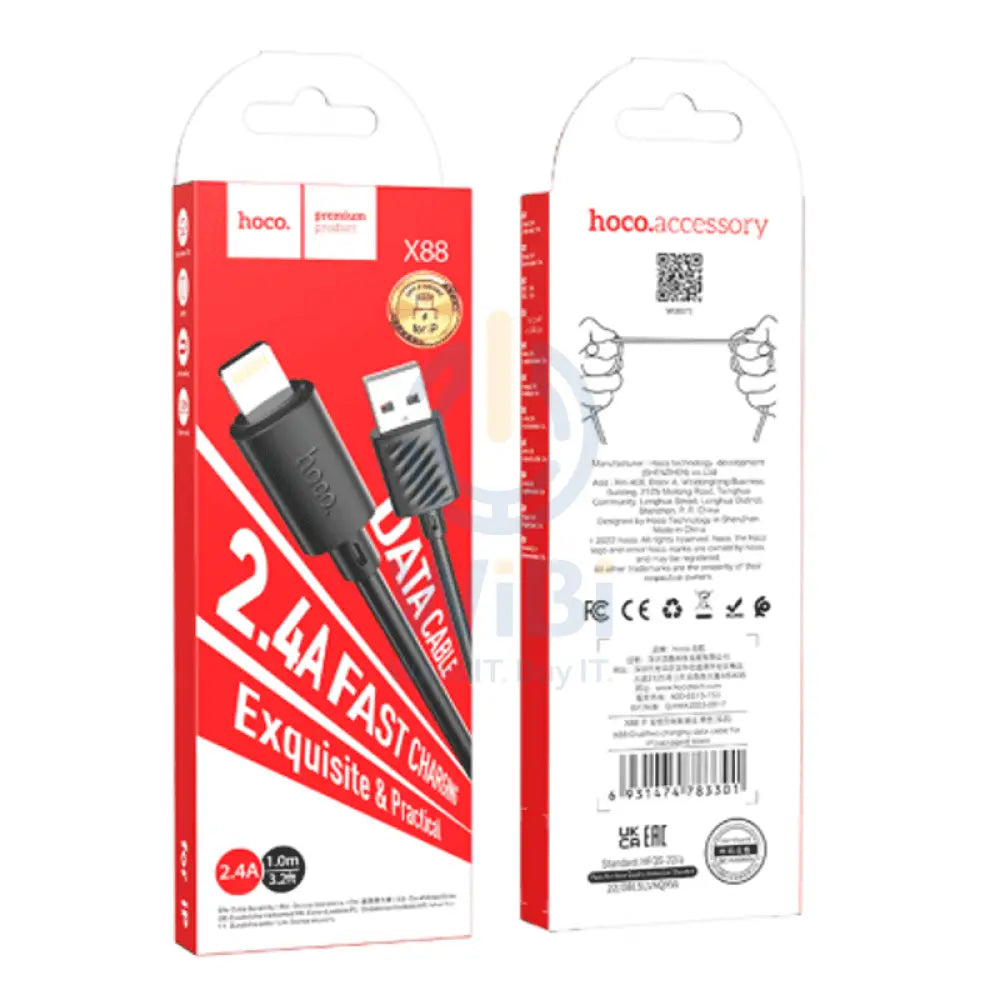 Hoco X88 Lightning To USB-A Cable - 20W / 1M / Assorted Accessories > Cables & Converters > Cables