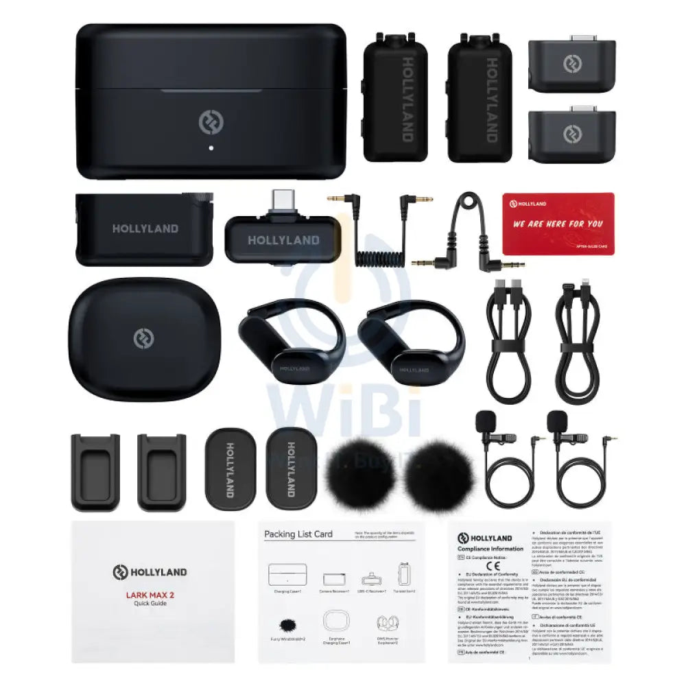 HOLLYLAND LARK MAX 2 Ultimate Combo 2-Person Wireless Microphone System - 2.4GHz / Space Gray Accessories > Audio >