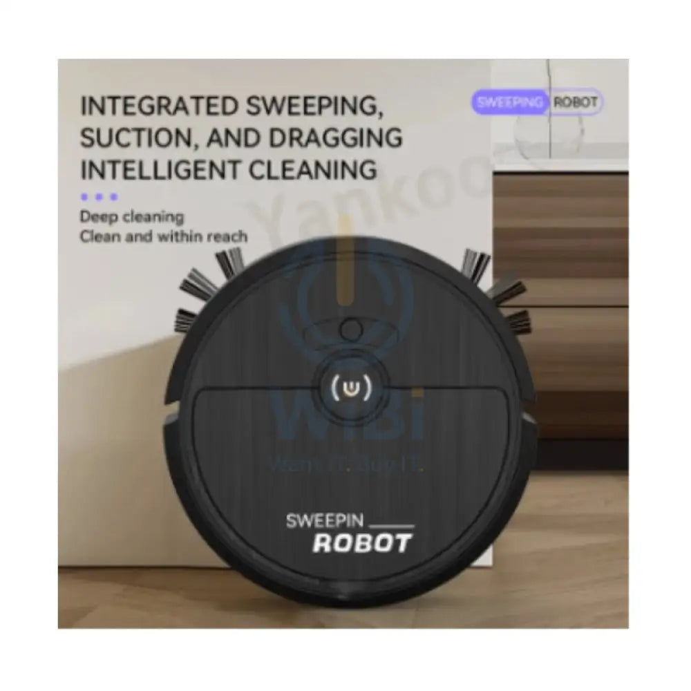 Household Mini Sweeping Robot - Black + White - Bundle Offer Accessories > Smart Devices