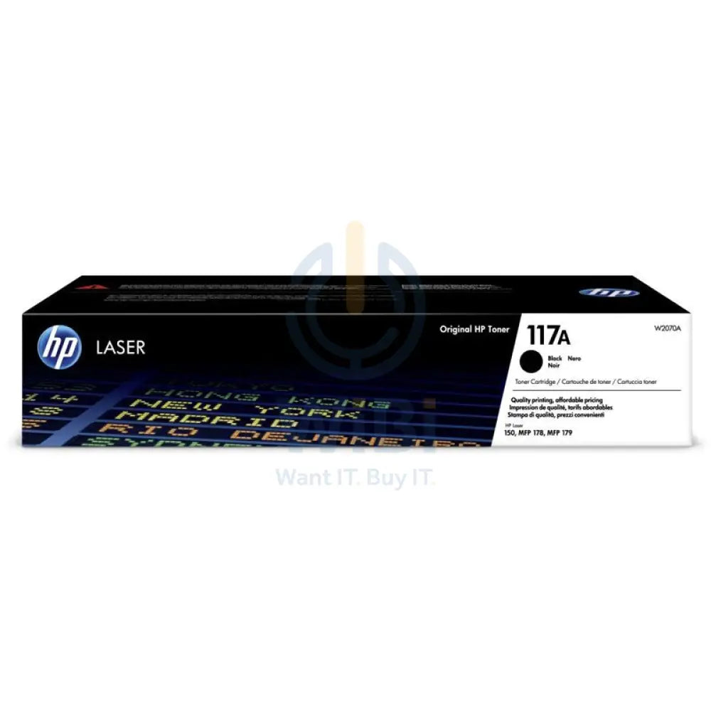 HP 117A Black Original Laser Toner Cartridge - 1000 Pages / Black Color / Toner Cartridge Accessories > Printers &
