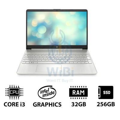 HP 15S-FQ5210NE - 15.6’’ FHD / i3 / 32GB / 256GB (NVMe M.2 SSD) / DOS (Without OS) / 1YW / Natural silver - Laptop