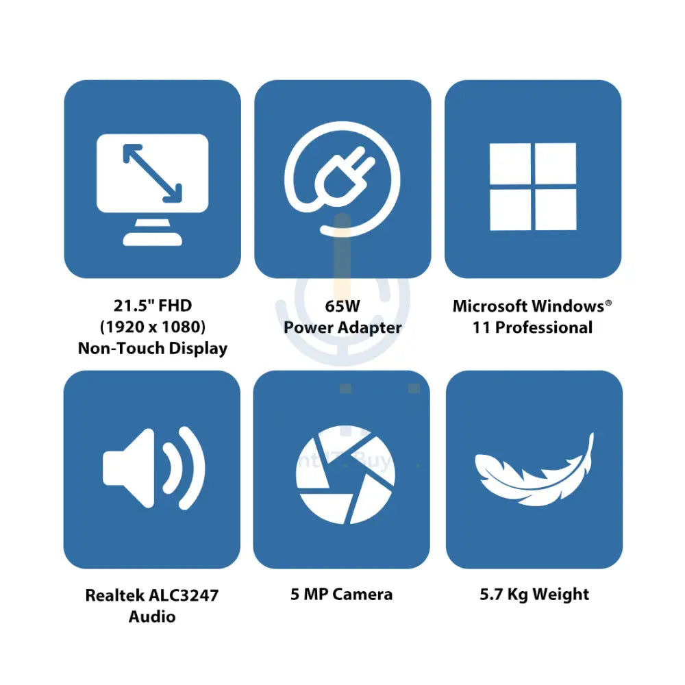 إتش بي 200 جي4 المتكامل  جي4 جهاز كمبيوتر - آي 5 / 8 جيجابايت / 500 جيجابايت (NVME م.2 إس إس دي) / 21.5 بوصة FHD لا تعمل باللمس / ويندوز 11 برو  ويندوز 11  / ضمان سنة / أبيض - كمبيوتر مكتبي