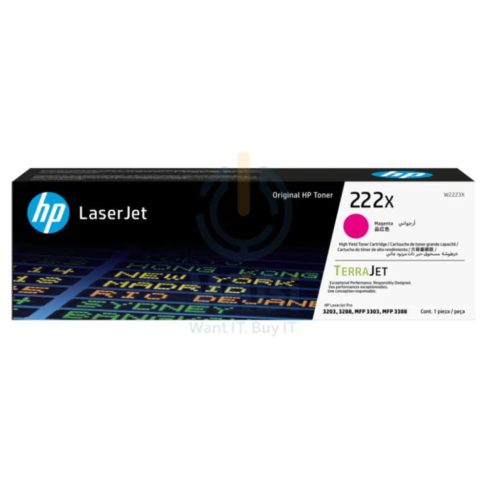 إتش بي 222X أرجواني  ليزر جت حبر خرطوشة - 2500 صفحات  أرجواني لون  حبر  /خرطوشة اكسسوارات > طابعات