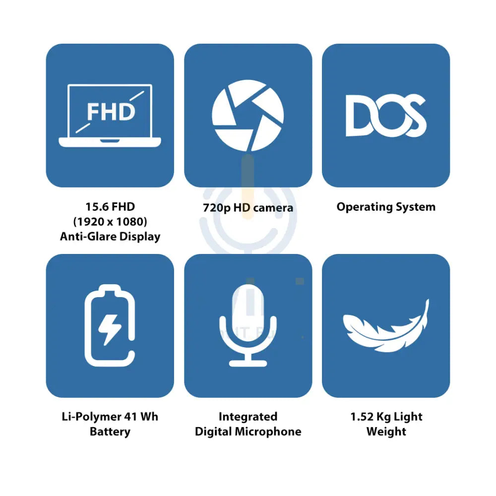 HP 250 G10 15.6’’ FHD / i7 1355U / 8GB / 512GB (NVMe M.2 SSD) / DOS (Without OS) / 1YW / Silver Laptop Laptops